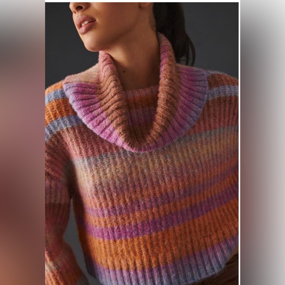 Anthropologie Cowl Neck Cropped Sweater 🌸